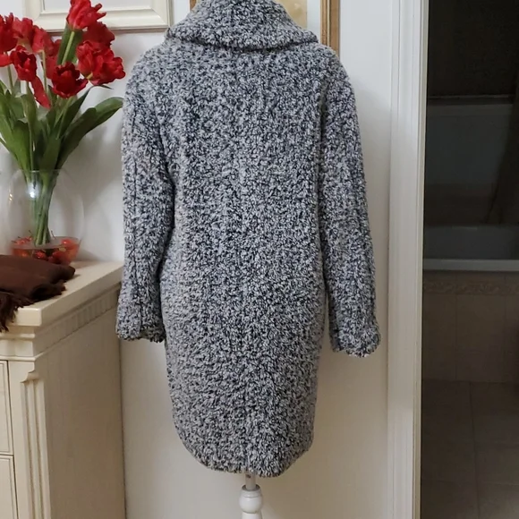 Lucky brand faux fur fleece coat - Picture 3 of 8